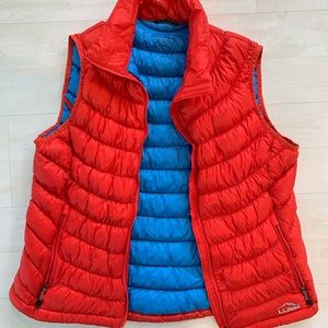 LL Bean red vest